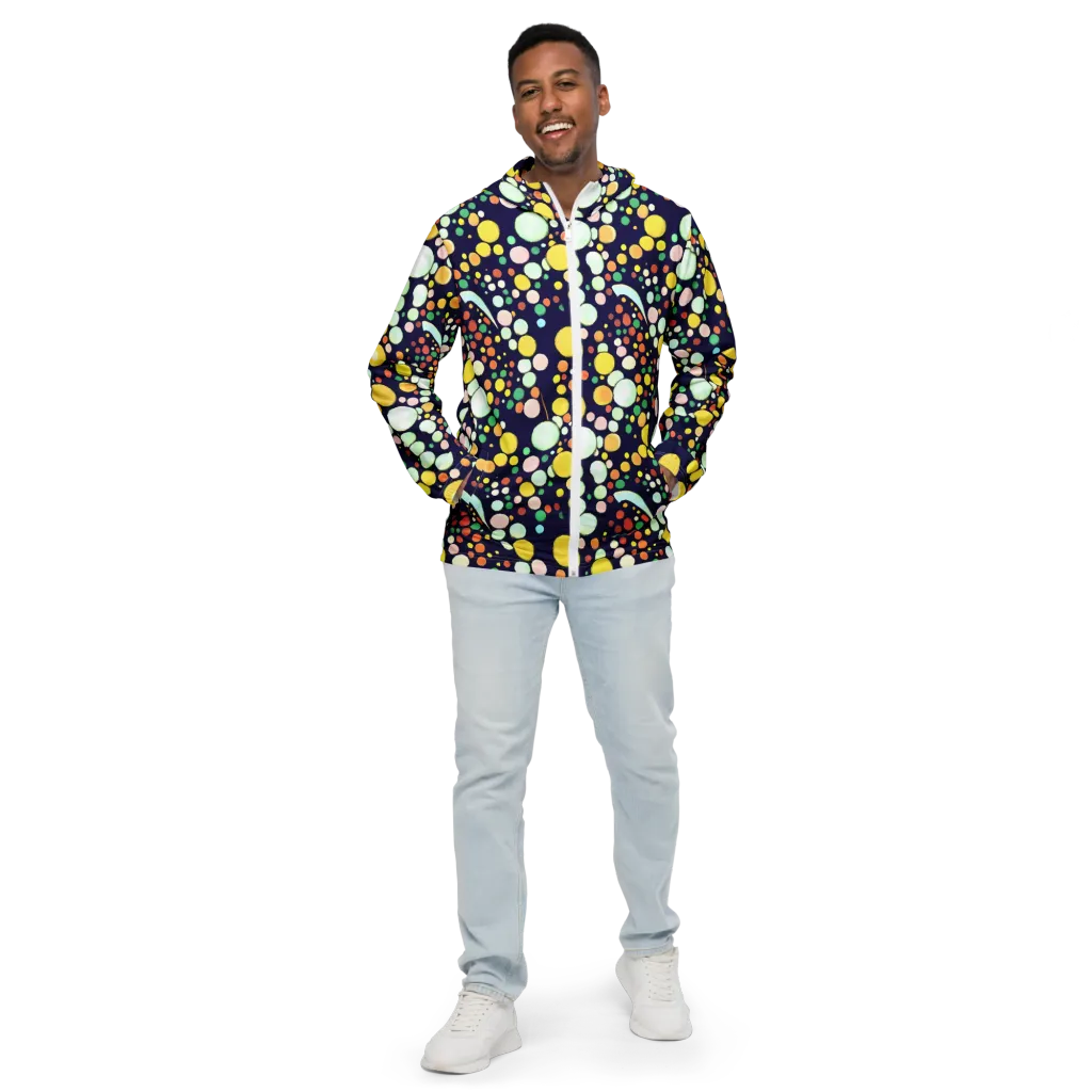 Cosmic Bubble Pop on Men's Windbreaker — Front