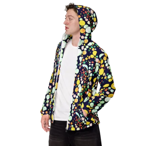 Cosmic Bubble Pop on a Men's Windbreaker