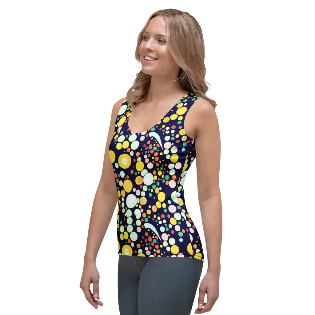Cosmic Bubble Pop on Women's Tank Top — Left Front