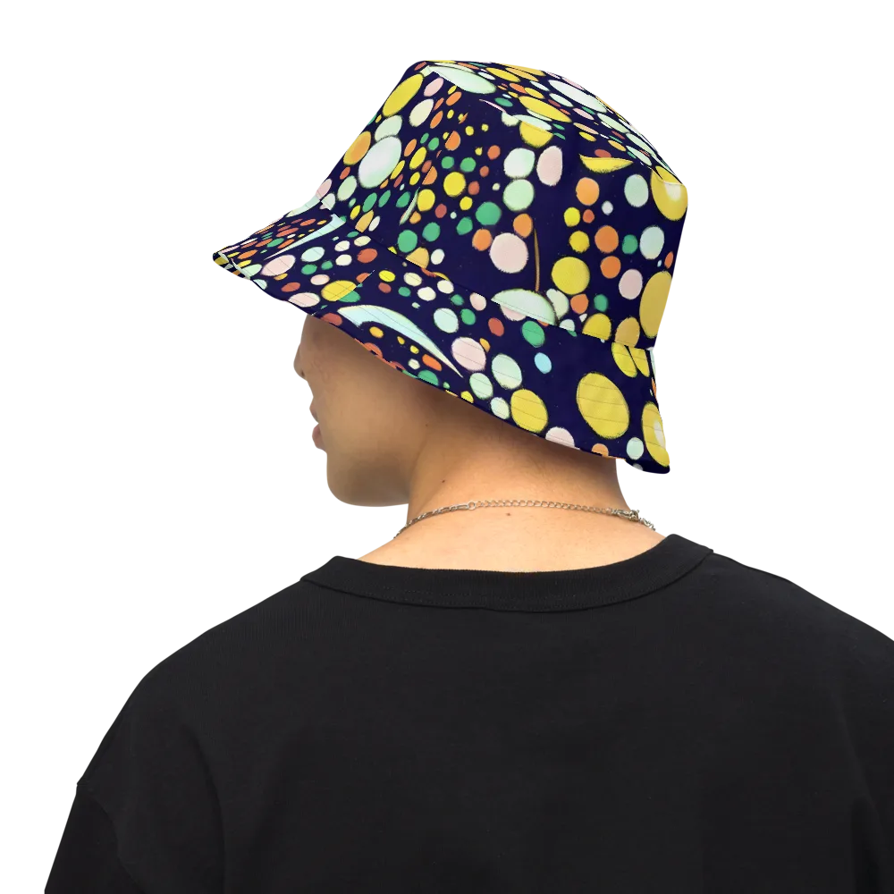 Cosmic Bubble Pop on Reversible Bucket Hat — Back Inside