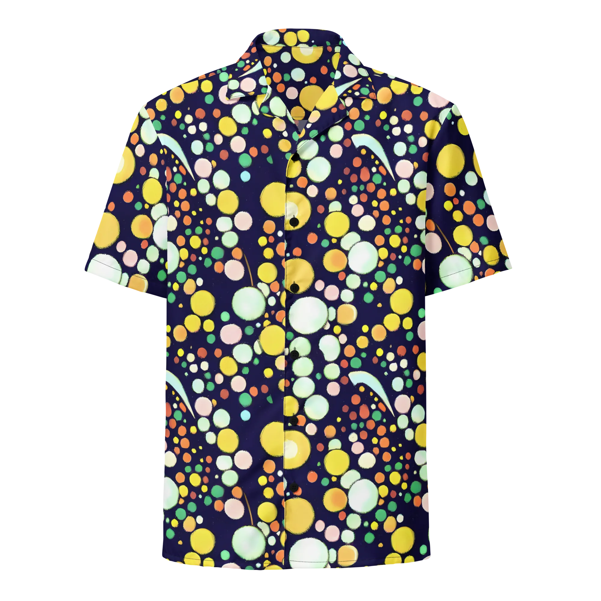 Cosmic Bubble Pop on Button Shirt — Front