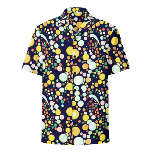 Cosmic Bubble Pop on a Button Shirt
