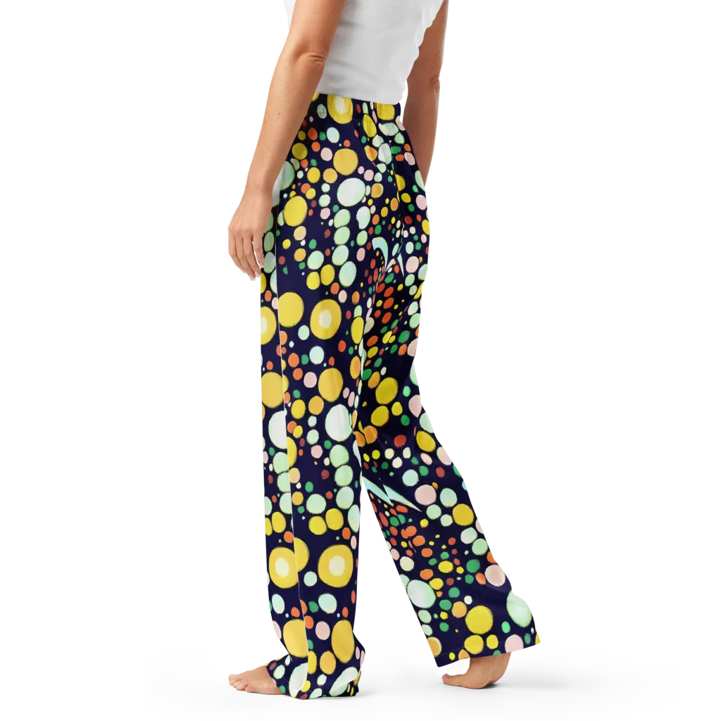 Cosmic Bubble Pop on Women's Pajama Pants — Left
