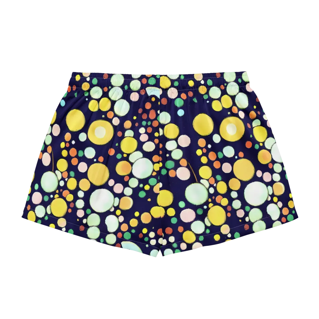 Cosmic Bubble Pop on Women's Pajama Shorts — Back