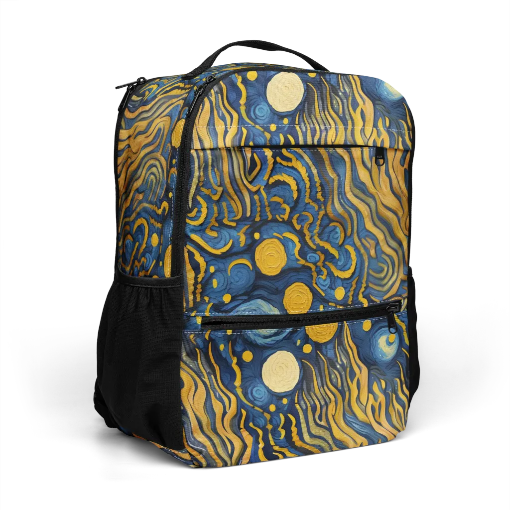 Gilded Tidal Bloom on Utility Backpack — Right Front