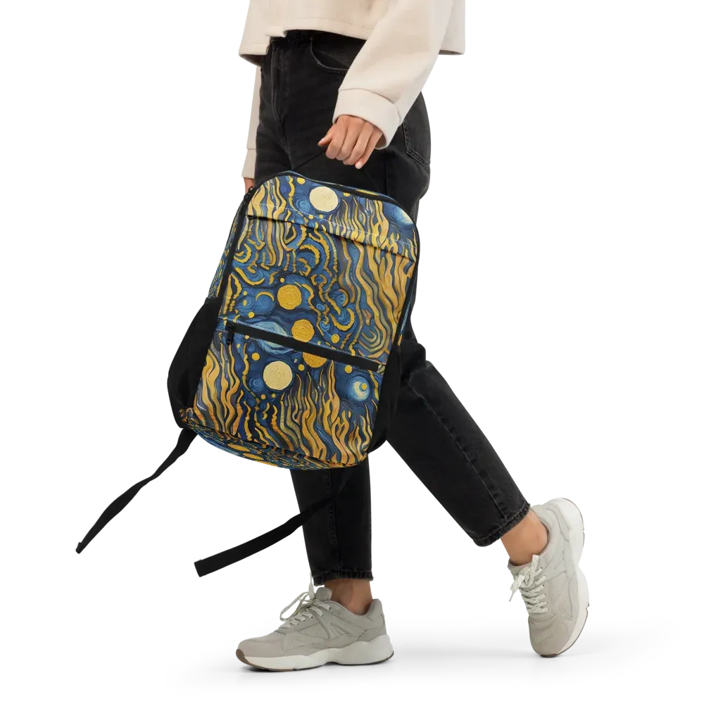 Gilded Tidal Bloom on Utility Backpack — Front
