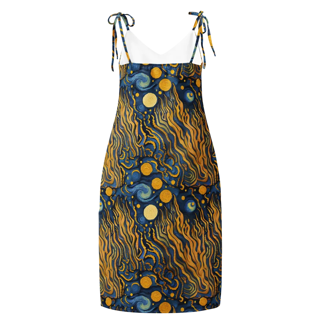 Gilded Tidal Bloom on Slip Dress — Back