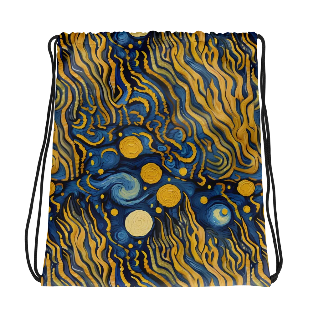 Gilded Tidal Bloom on Drawstring Bag — Photo
