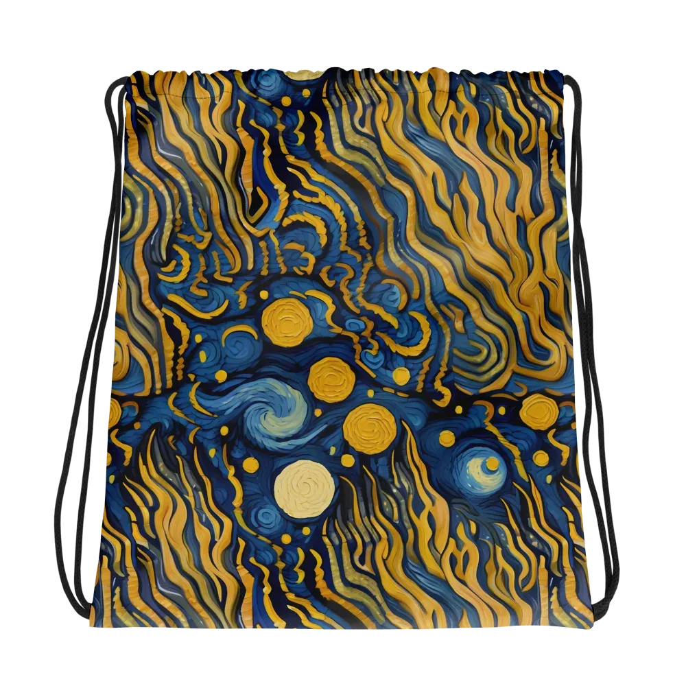 Gilded Tidal Bloom on Drawstring Bag — Photo