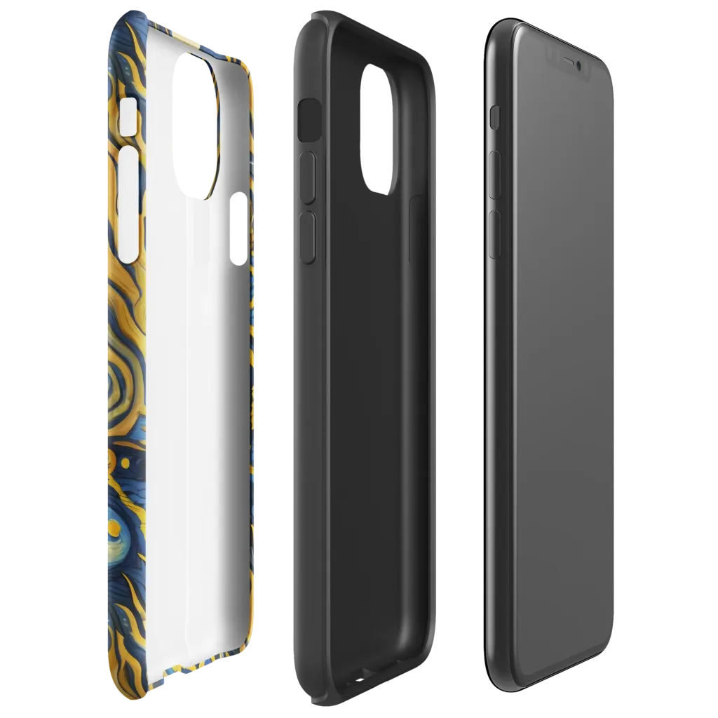 Gilded Tidal Bloom on Tough Case for iPhone® — Right