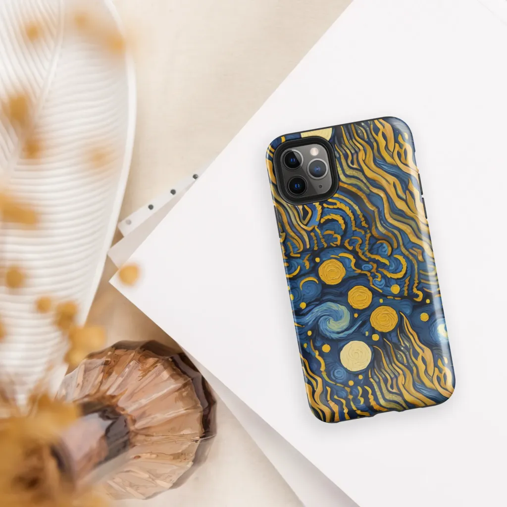 Gilded Tidal Bloom on Tough Case for iPhone® — Front