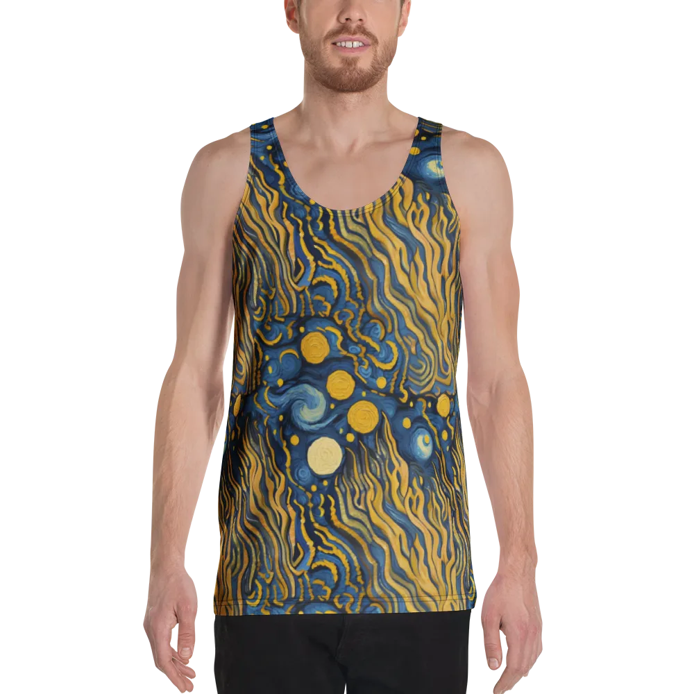 Gilded Tidal Bloom on Men's Tank Top — Front