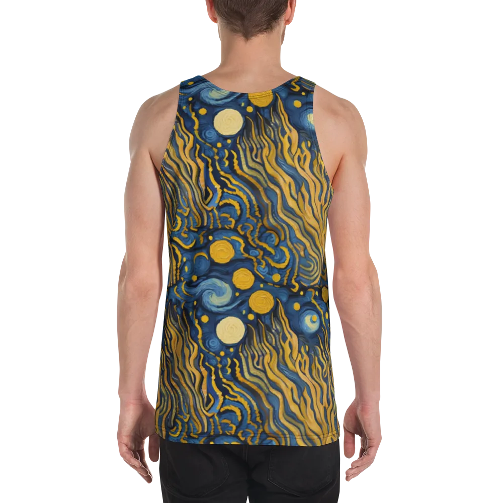 Gilded Tidal Bloom on Men's Tank Top — Back