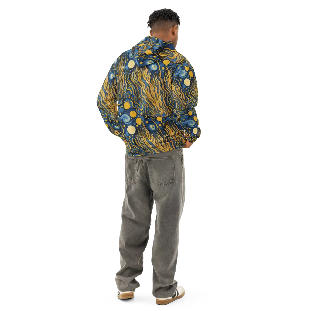 Gilded Tidal Bloom on Cotton Hoodie — Back
