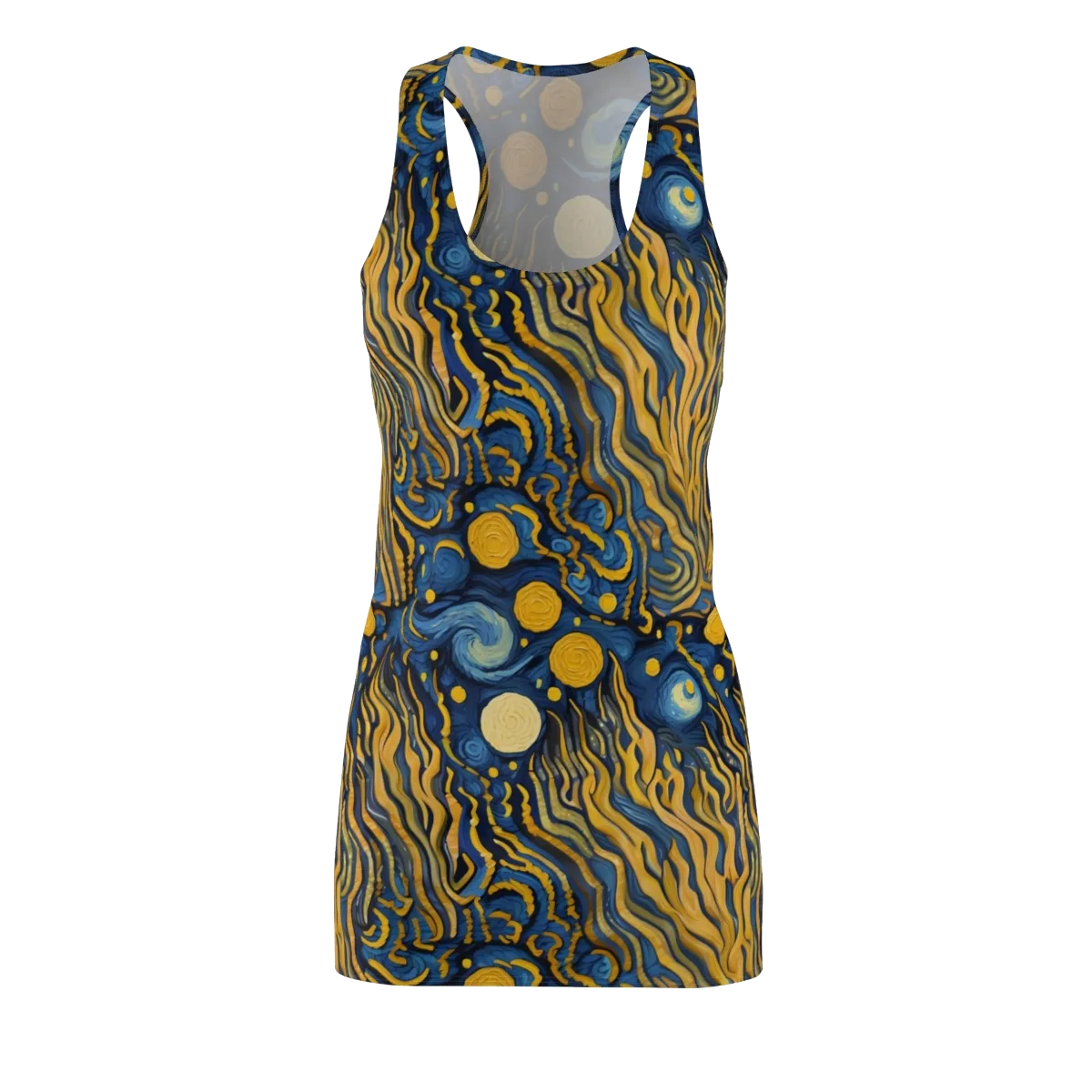 Gilded Tidal Bloom on Racerback Dress — Front