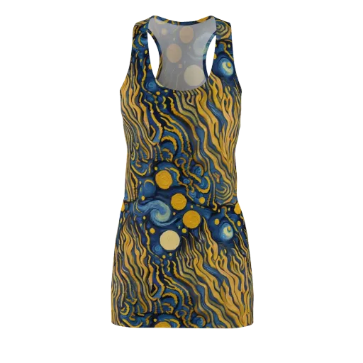 Gilded Tidal Bloom on a Racerback Dress