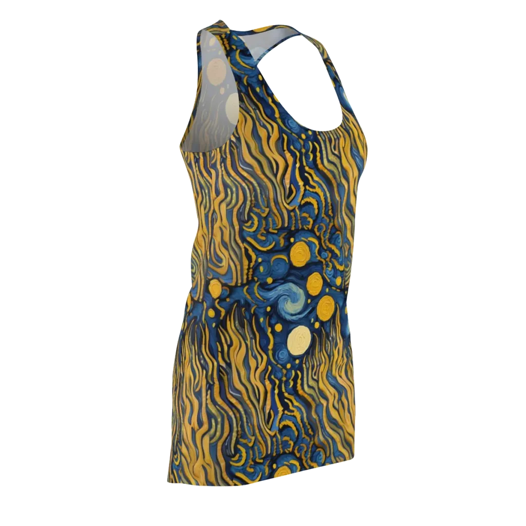 Gilded Tidal Bloom on Racerback Dress — Front Side
