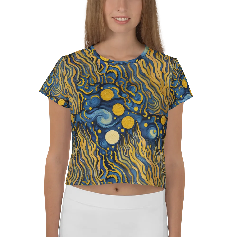 Gilded Tidal Bloom on Crop Tee — Front