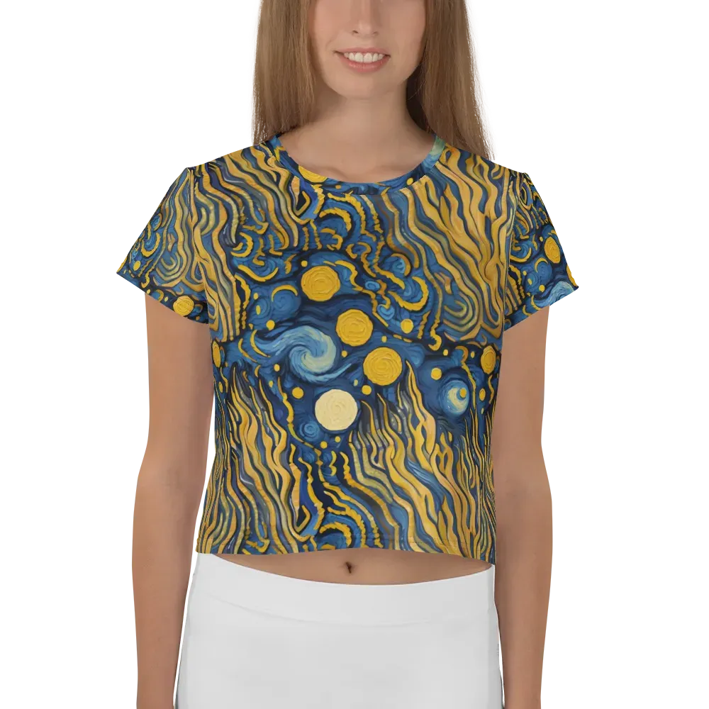 Gilded Tidal Bloom on Crop Tee — Front