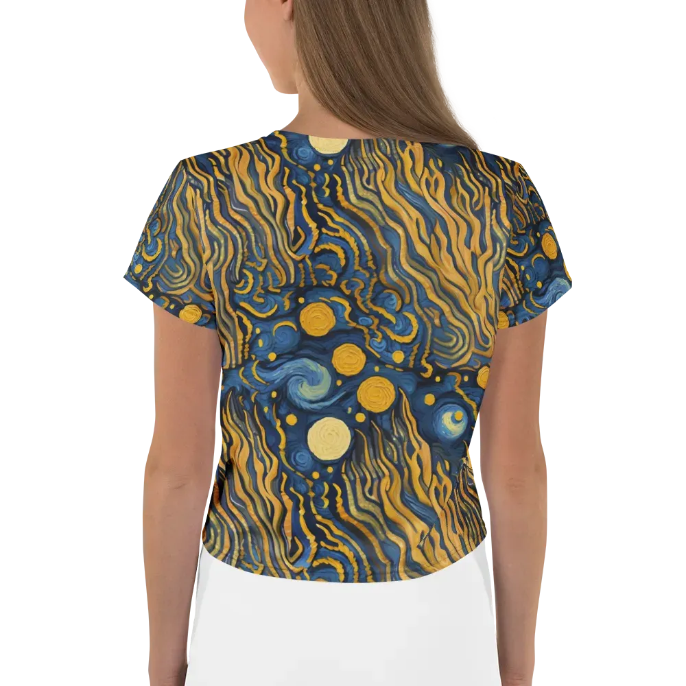 Gilded Tidal Bloom on Crop Tee — Back