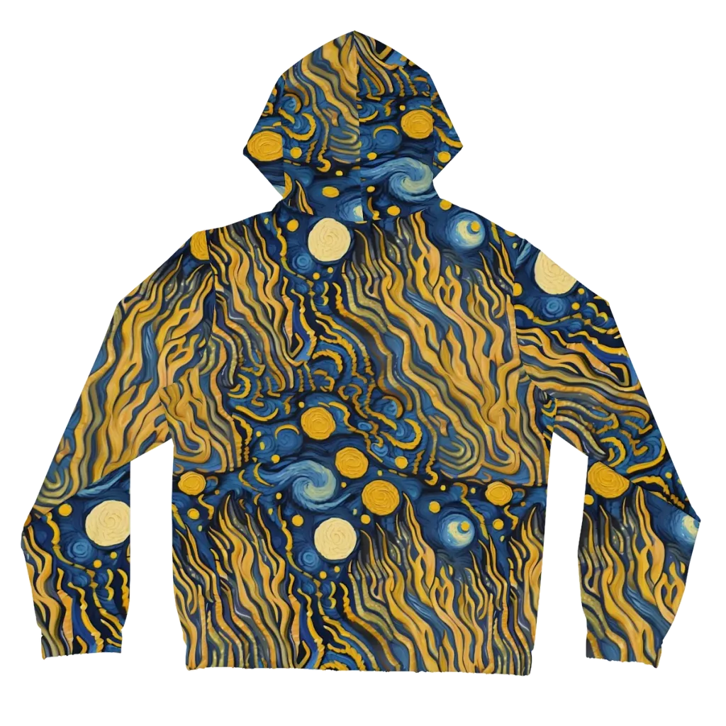 Gilded Tidal Bloom on Women's Full-Zip Hoodie — Back