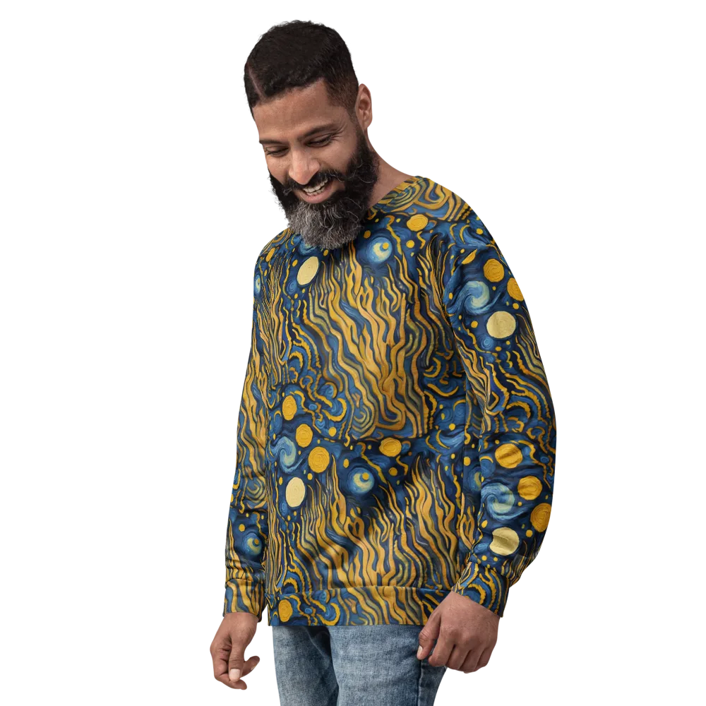 Gilded Tidal Bloom on Sweatshirt — Left Front