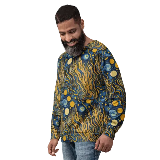 Gilded Tidal Bloom on a Sweatshirt