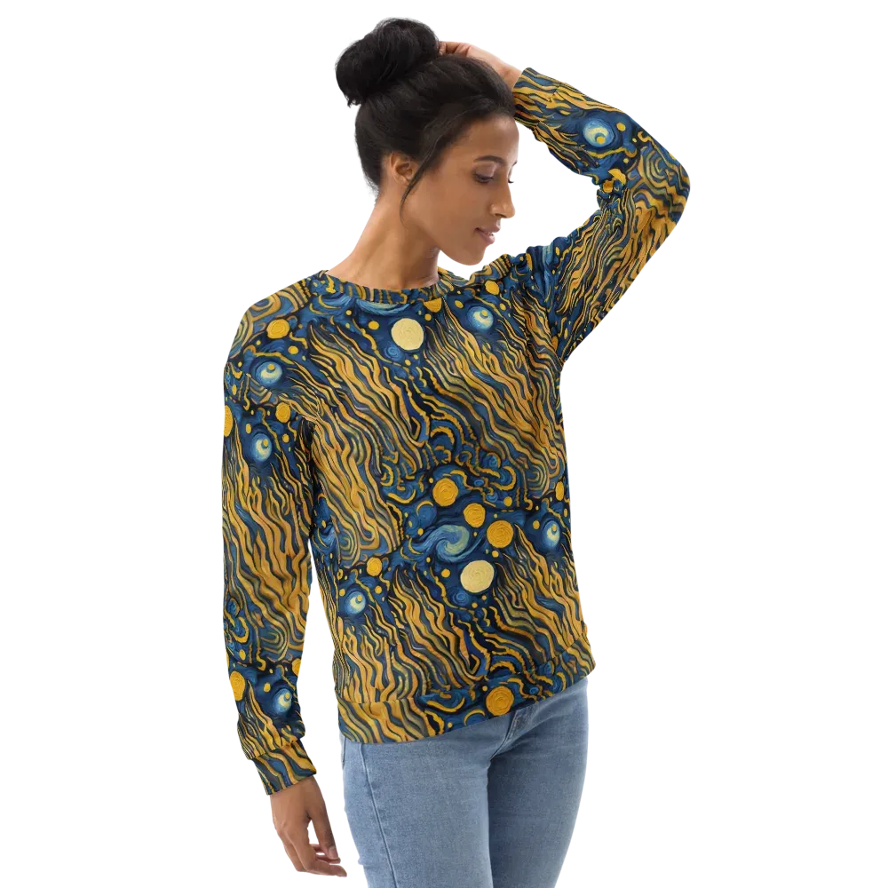 Gilded Tidal Bloom on Sweatshirt — Right Front