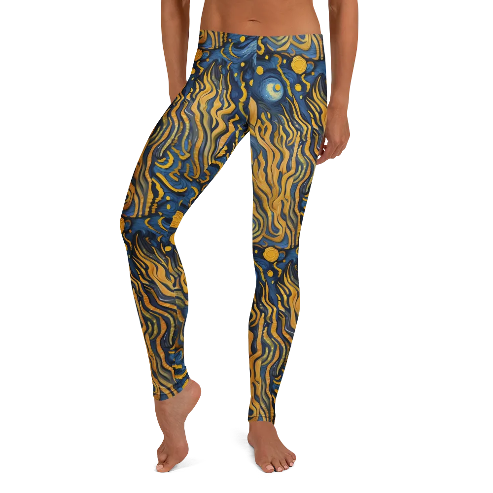 Gilded Tidal Bloom on Leggings — Front