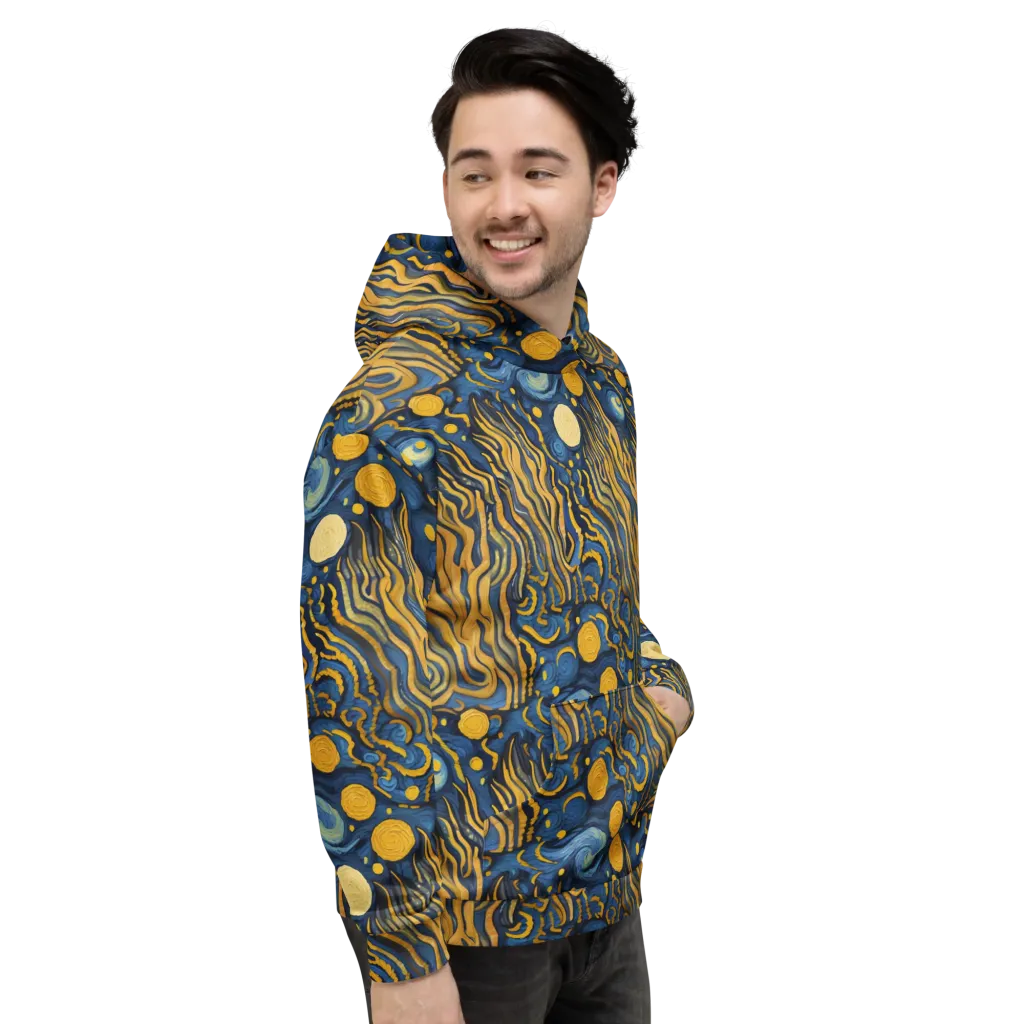 Gilded Tidal Bloom on Hoodie — Right