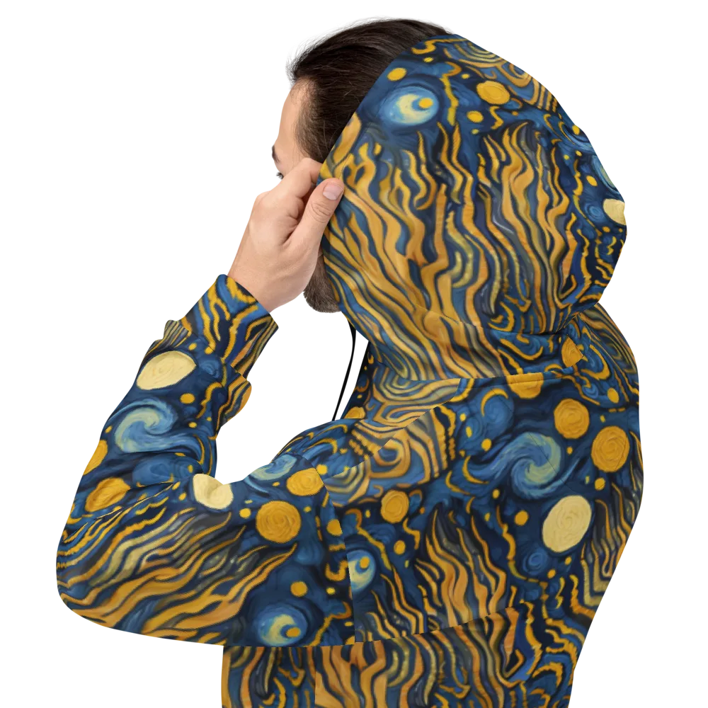 Gilded Tidal Bloom on Hoodie — Back