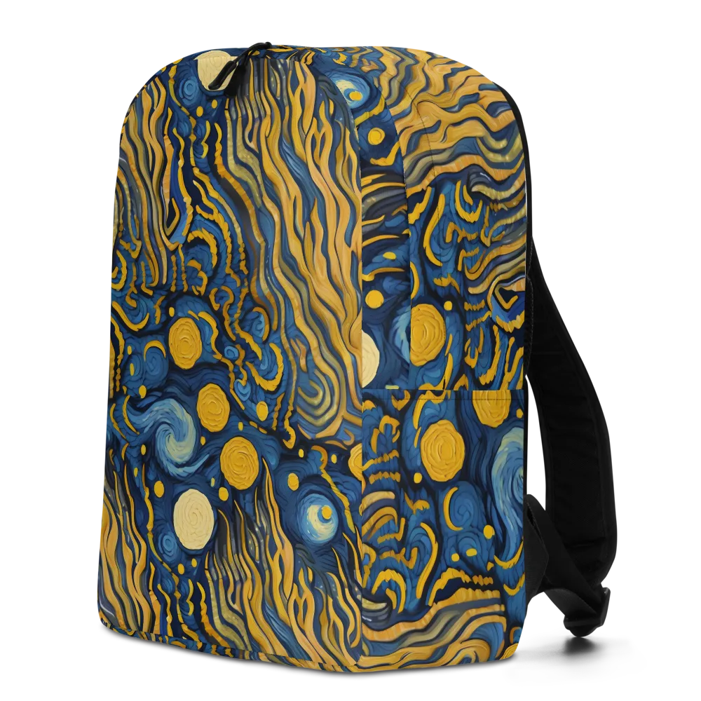 Gilded Tidal Bloom on Minimalist Backpack — Left