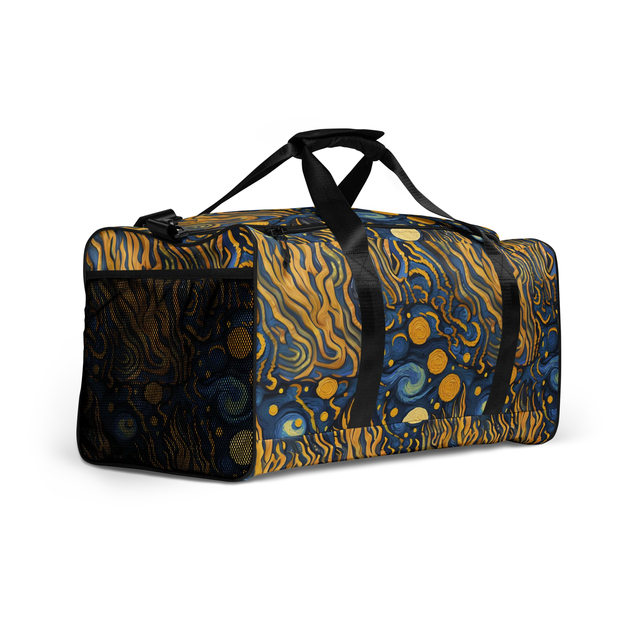 Gilded Tidal Bloom on Duffle Bag — Right Front