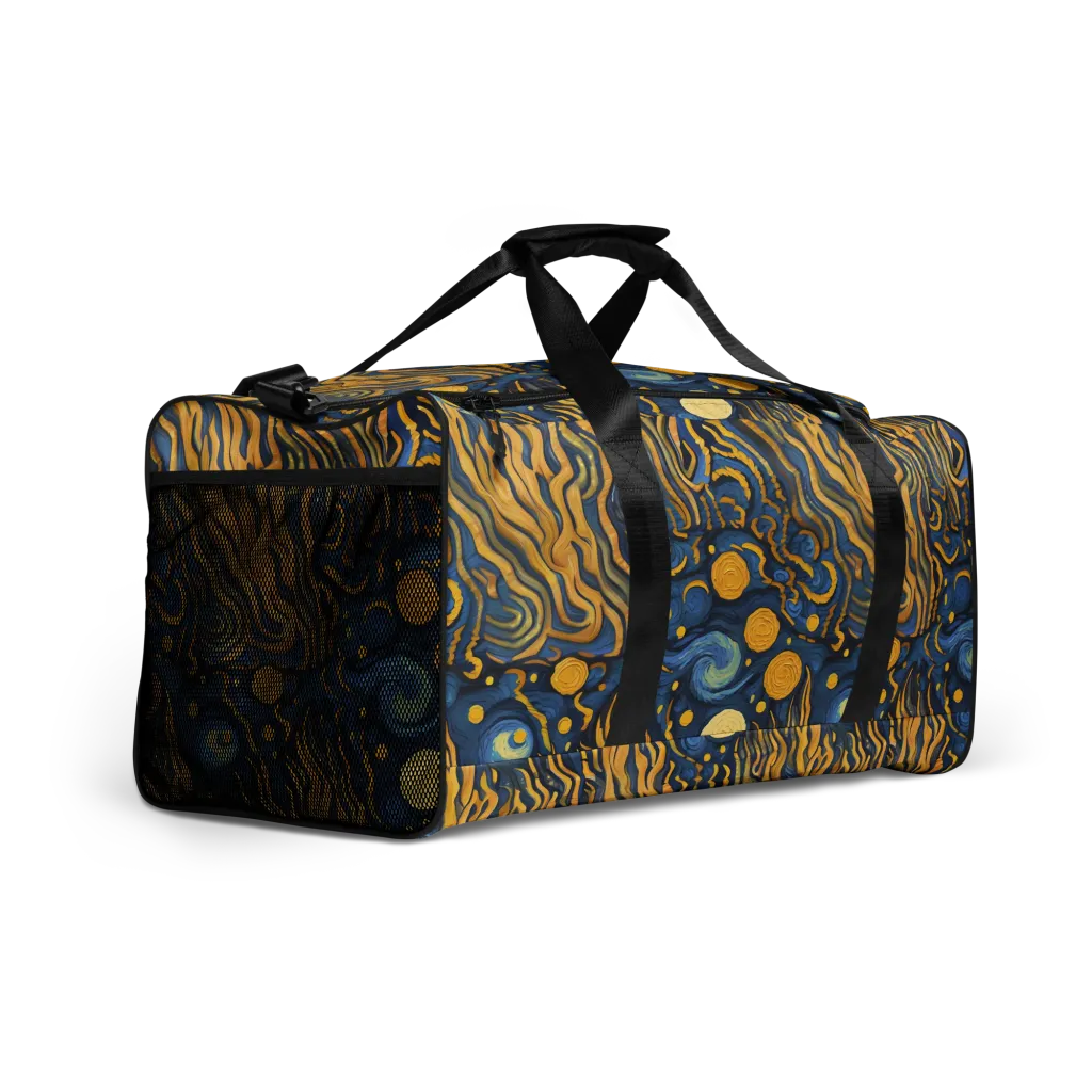 Gilded Tidal Bloom on Duffle Bag — Right Front