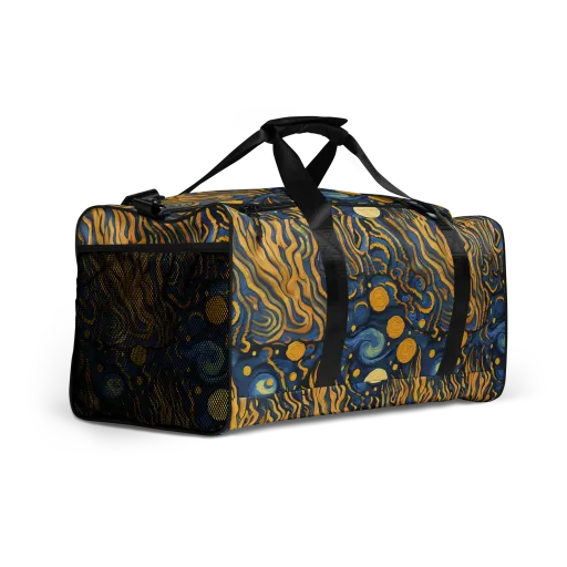 Gilded Tidal Bloom on a Duffle Bag