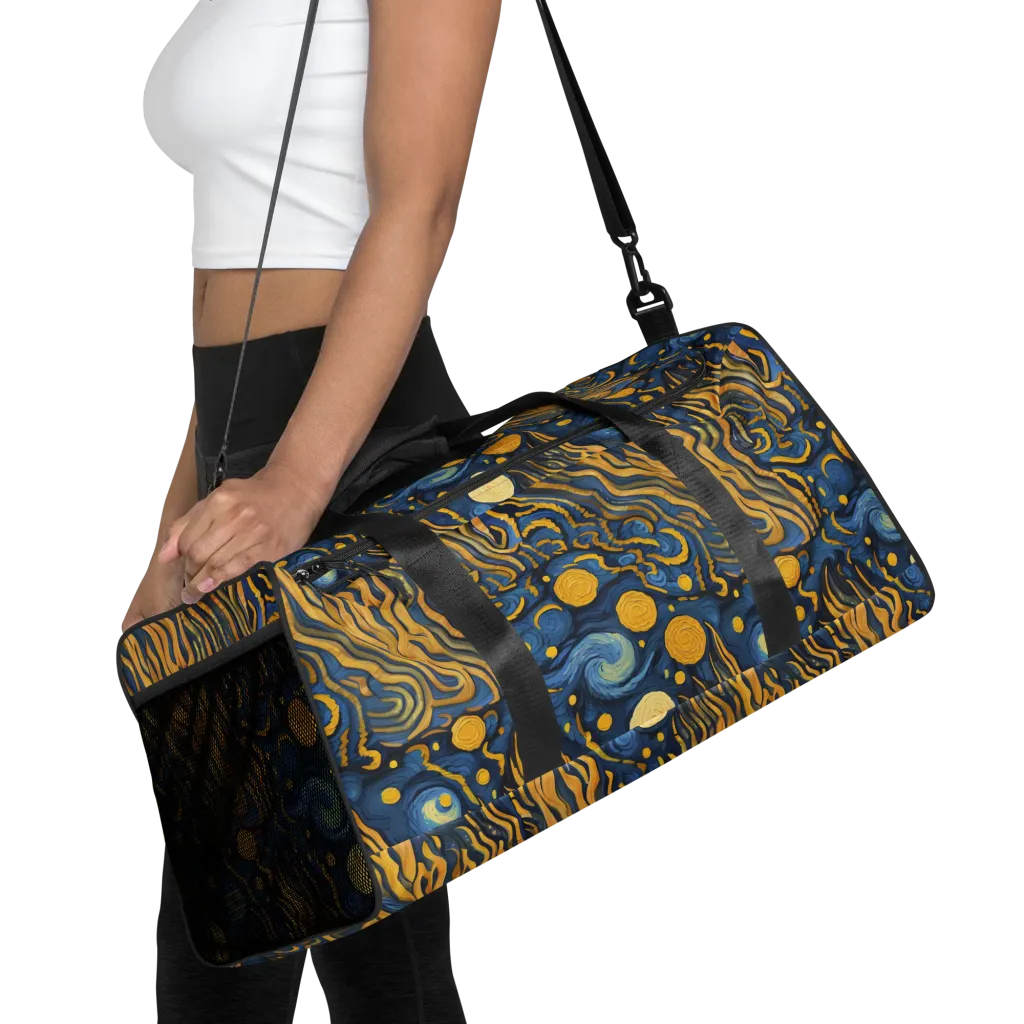 Gilded Tidal Bloom on Duffle Bag — Front