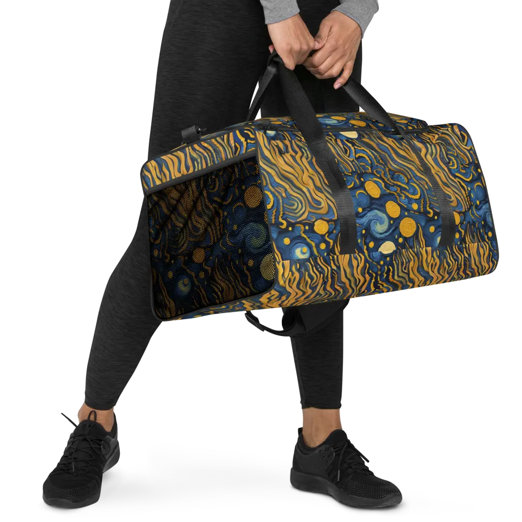 Gilded Tidal Bloom on Duffle Bag — Right Front
