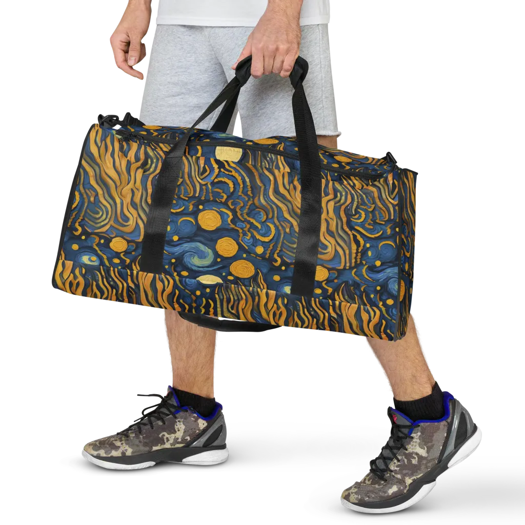 Gilded Tidal Bloom on Duffle Bag — Front