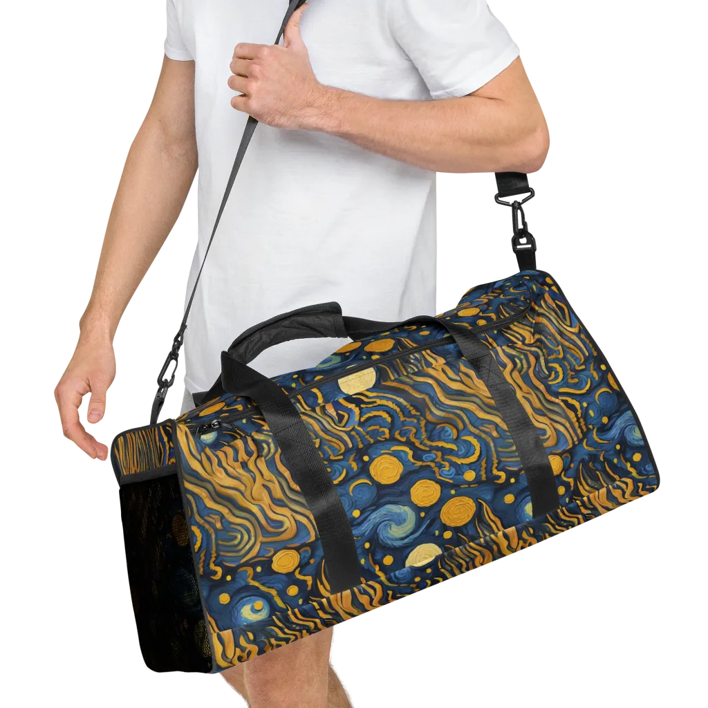 Gilded Tidal Bloom on Duffle Bag — Right Front