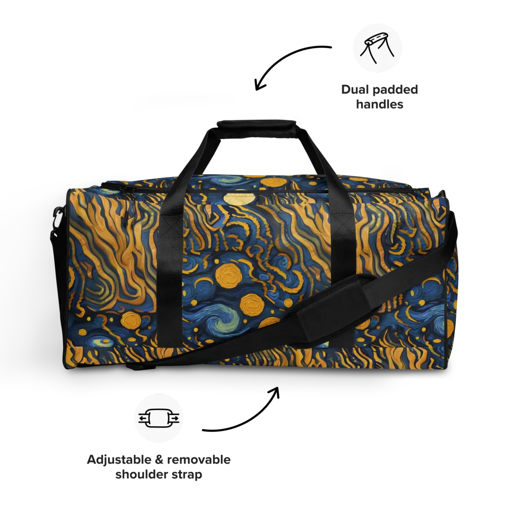 Gilded Tidal Bloom on Duffle Bag — Front