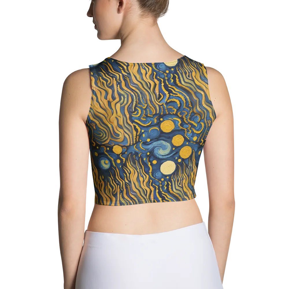 Gilded Tidal Bloom on Crop Top — Back