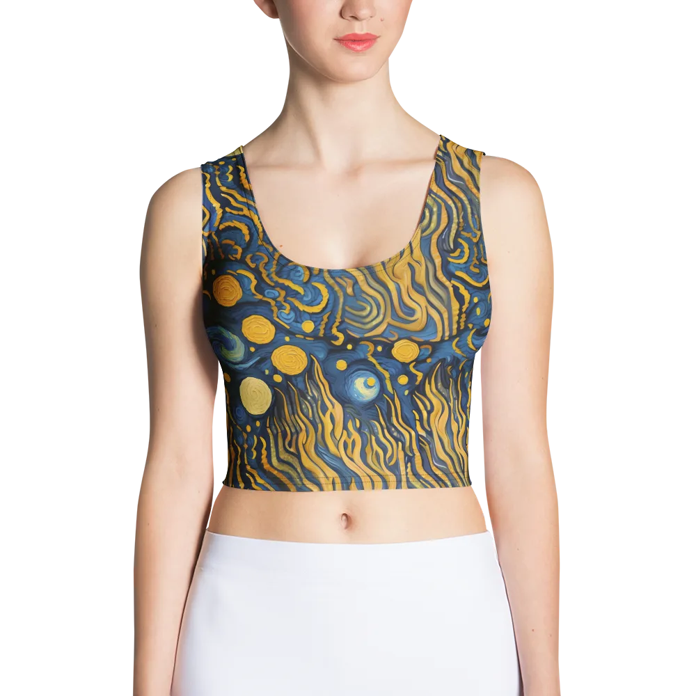 Gilded Tidal Bloom on Crop Top — Front