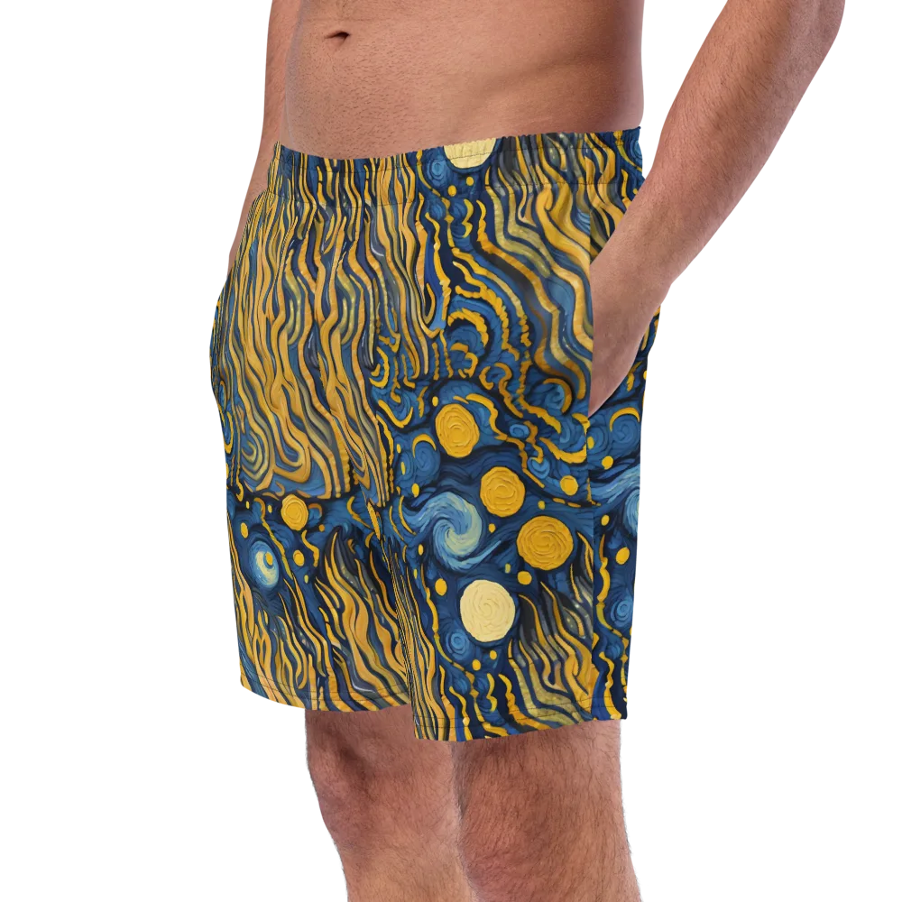 Gilded Tidal Bloom on Swim Trunks — Left Front