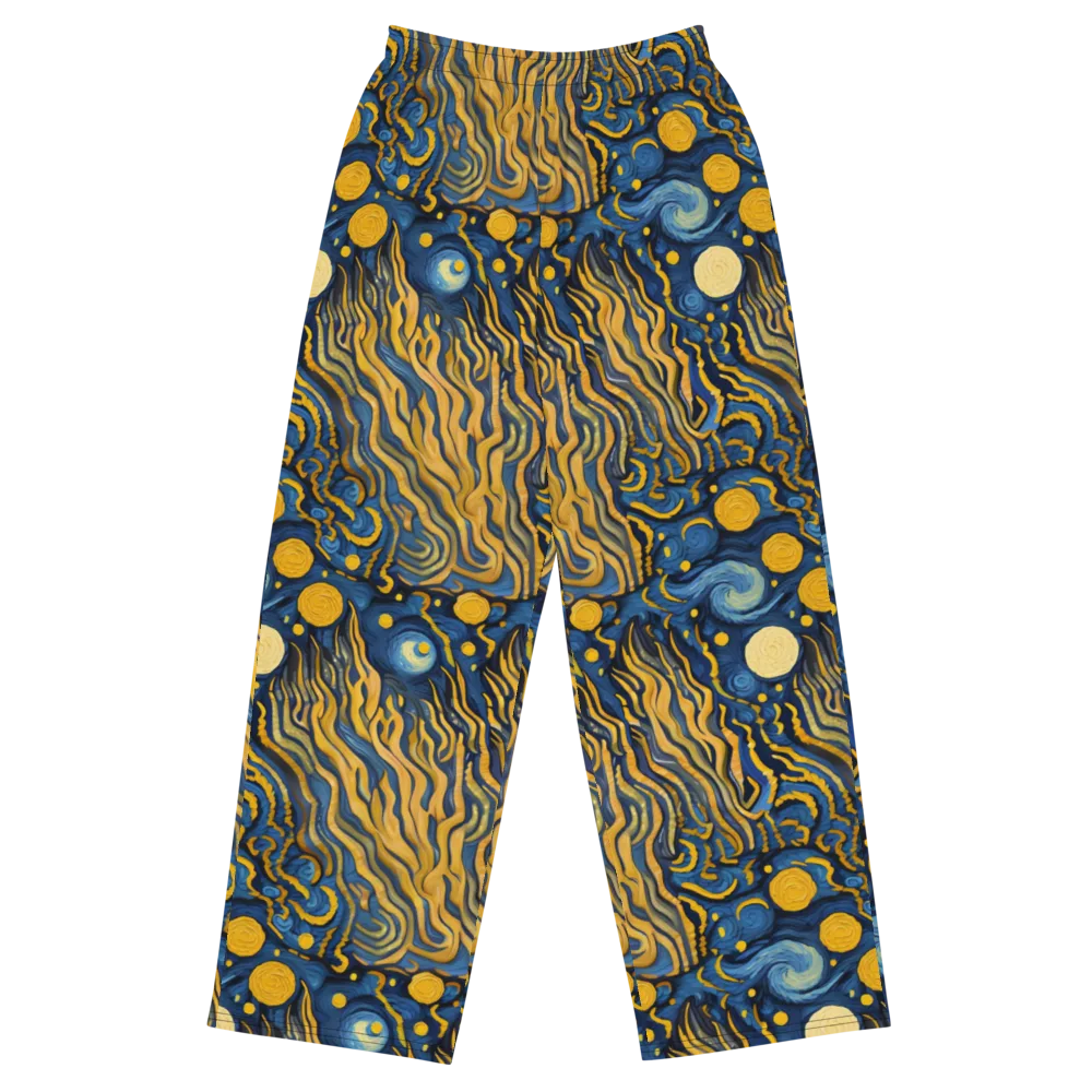 Gilded Tidal Bloom on Wide-Leg Pants — Front