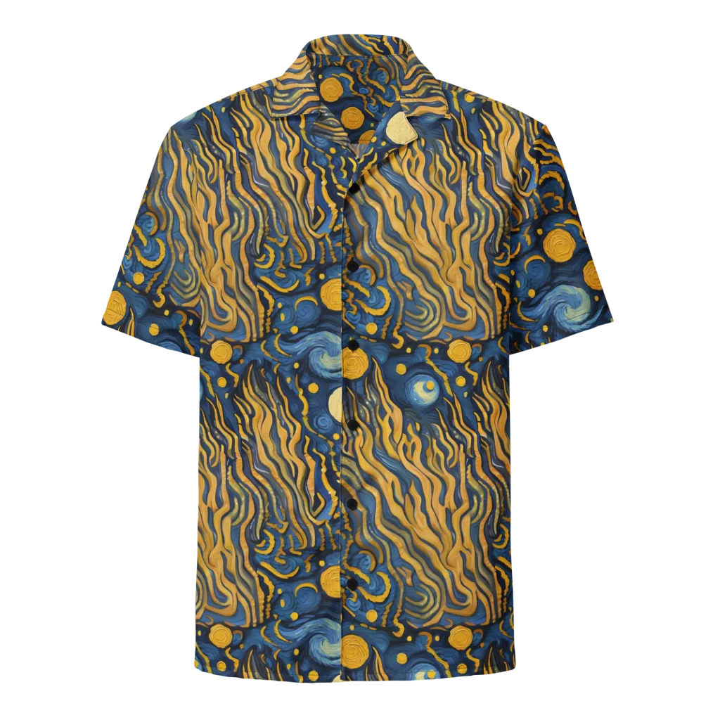 Gilded Tidal Bloom on Button Shirt — Front