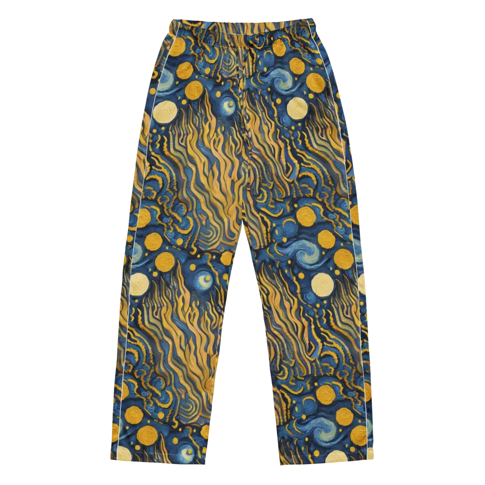 Gilded Tidal Bloom on Women's Pajama Pants — Front