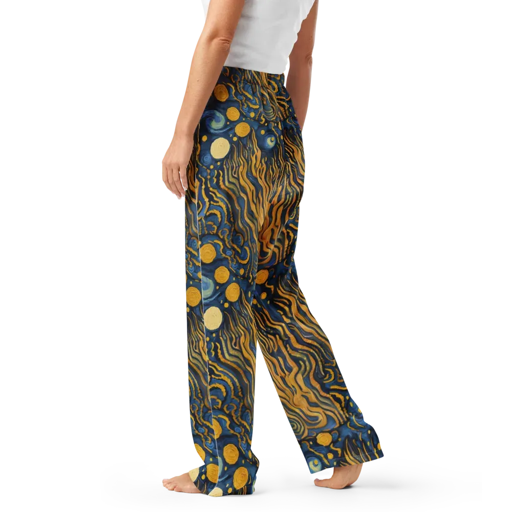 Gilded Tidal Bloom on Women's Pajama Pants — Left