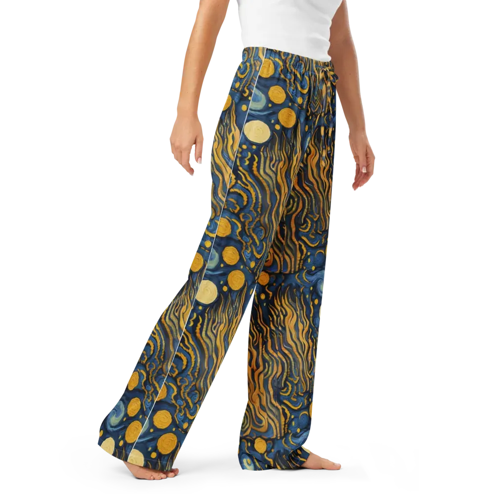 Gilded Tidal Bloom on Women's Pajama Pants — Right Front