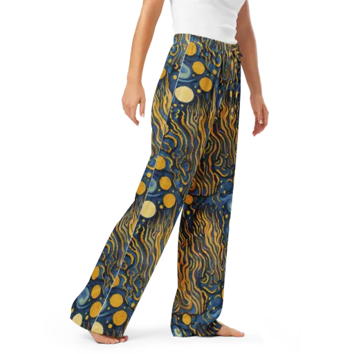 Gilded Tidal Bloom on a Women's Pajama Pants