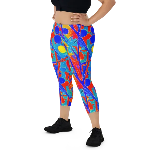 Atomic Confetti on a Capri Leggings